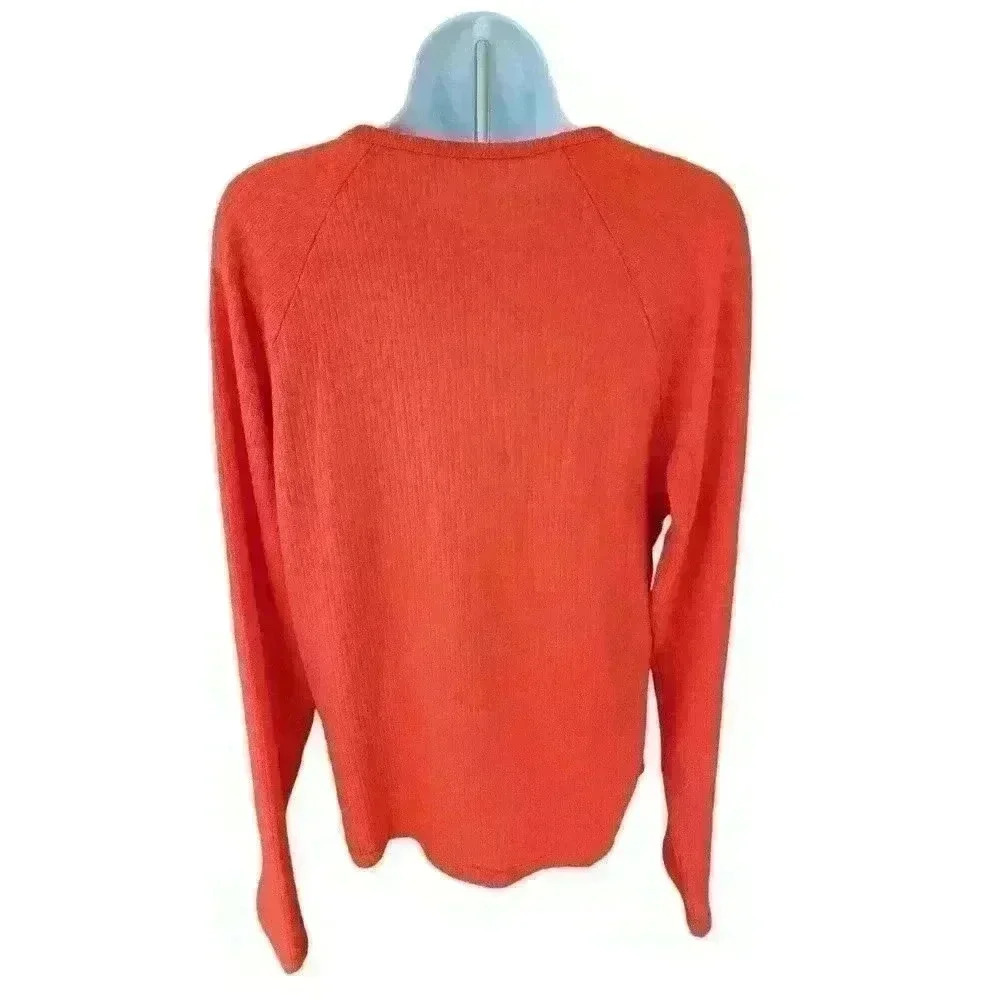 Jenni Intimates Red Ribbed Soft Pajama/Lounge Top/ Long Sleeve/ NWT / Size XL - Picture 3 of 7